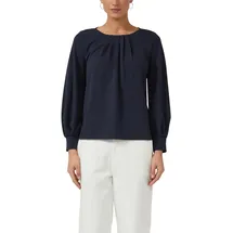 s.Oliver Bluse aus Jersey-Crêpe mit Faltendetails - 36