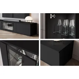 INOSIGN »Caro, stehend und hängend montierbar« Komplett-Set, Vitrine Türanschlag links/rechts wechselbar, 4 Stk. tlg., schwarz