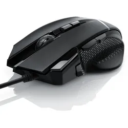 CSL Gaming-Maus kabelgebunden 500 dpi, ergonomisch, 3200 dpi, Abtastrate wählbar, Mouse inkl. Gewichten