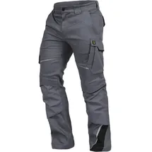 Leibwächter Flex-line Arbeitshose Herren – grau/schwarz 58 – Bequeme Workwear mit Elastan (Spandex) – 60°C waschbar & trocknergeeignet – erhöhte Reißfestigkeit – für verschiedenste Berufe - 58
