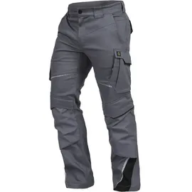 Leibwächter Flex-line Arbeitshose Herren – grau/schwarz 58 – Bequeme Workwear mit Elastan (Spandex) – 60°C waschbar & trocknergeeignet – erhöhte Reißfestigkeit – für verschiedenste Berufe - 58
