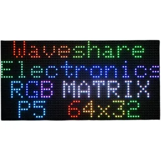 Waveshare RGB-Vollfarb-LED-Matrix-Panel, 64×32 Pixel, einstellbare Helligkeit