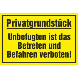 Hinweisschild - Privatgrundstück