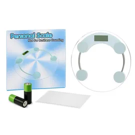 Retoo Personenwaage mit Step-On Technologie Hochpräzise Sensoren aus gehärtetem Glas Waage Personen LCD bis 180kg 100gr Gewichtswaage kg lbs St Transparent