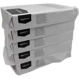 Amazon Basics Druckerpapier, DIN A4, 80 g/m2, 2500 Stück, 5 Packungen mit 500, Weiß