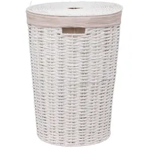 5 five simply smart 5five - runder wäschekorb 40l "vannerie" weiß