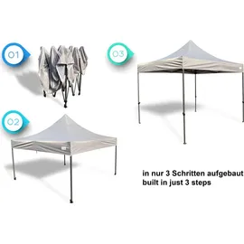 GRASEKAMP Faltpavillon Modena 3 x 3 m Grau
