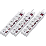Renkforce RF-3187664 Überspannungsschutz-Steckdosenleiste Weiß 3 St.