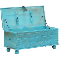 vidaXL Aufbewahrungstruhe 100 x 40 x 41 cm 1-tlg. Blau