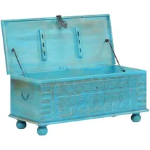 vidaXL Aufbewahrungstruhe 100 x 40 x 41 cm 1-tlg. Blau