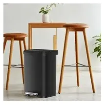 Songmics Mülleimer 50 l Schwarz