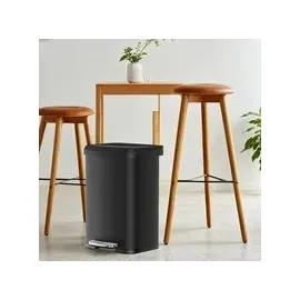 Songmics Mülleimer 50 l Schwarz