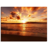 Artland Wandbild »Schöner Sonnenuntergang Strand«, Gewässer, (1 St.), als
