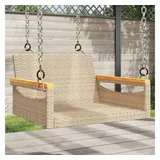 furnicato Gartenbank Hängesessel Beige 63x62x40 cm Poly Rattan beige