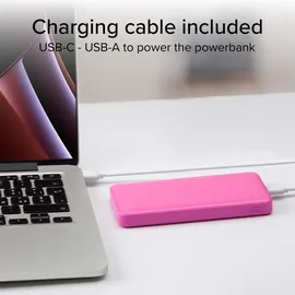 SBS Powerbank fast charge mit 10.000 mAh und 2 USB Rosa