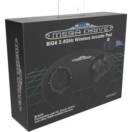 retro-bit BIG6 Wireless Controller schwarz für Nintendo Switch