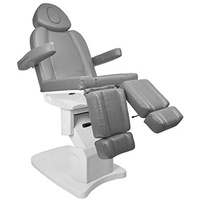 Activeshop Kosmetikliege Massageliegen Kosmetikstuhl Therapieliegen Behandlungsliege Cosmetic Chair 708a Pedi 3 Motoren Grau bis 200 kg belastbar Premium-PU-Leder