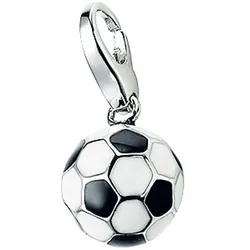 Charm-Einhänger "Fußball, Silber 925", silber, GIORGIO MARTELLO MILANO, Charms, Damen, Silber 925 (Sterlingsilber)