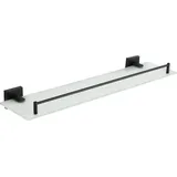 Mexen Rufo schwebendes Glasregal, schwarz - 7050937-70