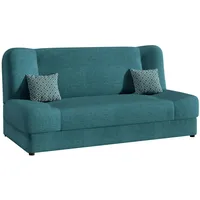Schlafsofa, Türkis, Textil, 3-Sitzer, Rechteckig, 195x86x87 cm, Wohnzimmer, Sofas & Couches, Schlafsofas