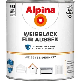 Alpina Weißlack für Außen seidenmatt 2 l