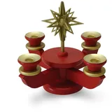 Rudolphs Schatzkiste Adventsleuchter unbestückt für 4 Pyramidenkerzen BxHxT 20x18x20cm NEU Lichterkranz Leuchter Hängekranz Advent Kerzen Dekoration Seiffen Erzgebirge Holz Weihnachten Cherub