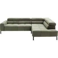 PLACES OF STYLE »Cleveland, L-Form, incl. Kopfteilverstellung, Breite 276 cm«, wahlweise elektrischer Sitzvorzug