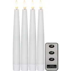 LED-Wachskerzen 'Flamme' lang, 4er Set,