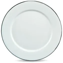 GRANITE WARE Graniteware - Teller Ø16cm aus emailliertem Stahl - Ofen- und spülmaschinengeeignet - Leicht - Stapelbar - Kratzfest - Weiß