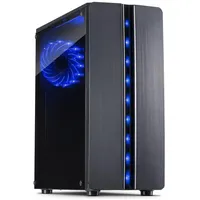 Inter-Tech Thunder Midi Tower ATX Gaming Gehäuse Seitenfenster