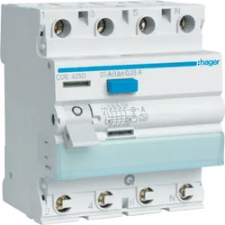 Hager CDA425D Fehlerstromschutzschalter 4 polig 6kA 25A 30mA Typ A