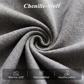 Homcom Schlafsessel 3 in 1 Chenille 67 x 96 x 73 cm Grau mit Kissen