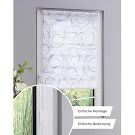 GARESA Doppelrollo Swing 120 x 150 cm grau/weiß