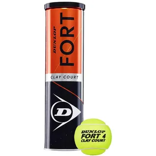 Dunlop Tennisball Fort Clay Court – für Sandplatz, Rasen & Hartplatz (1x4er Dose)