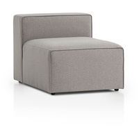 Traumnacht Genua Modular Sofa, individuell kombinierbare Wohnlandschaft, Sitzelement ohne Armteil - strapazierfähiges Möbelgewebe, produziert nach deutschem Qualitätsstandard, hellgrau