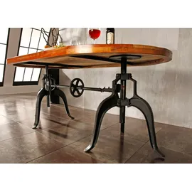 Massivmoebel24 Tisch Altholz 180x100x75 mehrfarbig lackiert INDUSTRIAL #04