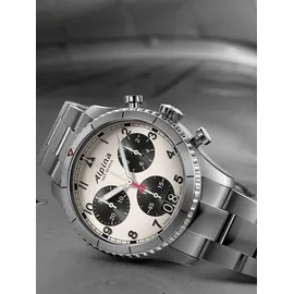 Alpina Startimer Pilot Quarz Chronograph Edelstahl 41,0 mm AL-372WB4S26B