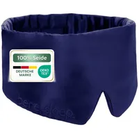 bene-sleep. Schlafmaske bene-sleep Premium Seidenschlafmaske – 100% verdunkelnd, Größenverstellbar blau