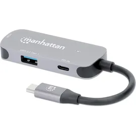 Manhattan 3-in-1 Dock USB-A/USB-C PD 4K60 HDMI USB USB-C PD (190299)