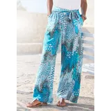 Buffalo Palazzohose mit Animalprint und elastischem Bund, Schlupfhose, Stoffhose Gr. 38 N-Gr, blau bedruckt, , 62026065-38 N-Gr