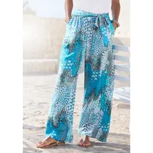 Buffalo Palazzohose mit Animalprint und elastischem Bund, Schlupfhose, Stoffhose Gr. 38 N-Gr, blau bedruckt, , 62026065-38 N-Gr