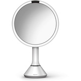 simplehuman 8" Round Sensor Makeup Mirror Sensorspiegel, Weißer Edelstahl, 46cm