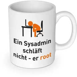 Ein Sysadmin schläft nicht Tasse