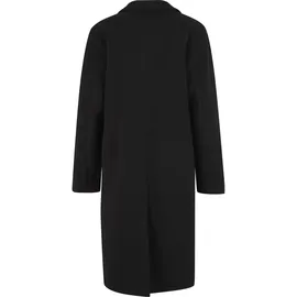 URBAN CLASSICS Winterjacke URBAN CLASSICS "Urban Classics Ladies Basic Coat", Damen, Gr. L, schwarz, 100% Polyester, unifarben, normal, amerikanischer Ausschnitt, Jacken Winterjacke