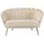 SalesFever 2-Sitzer Muschelsofa Samt Beige