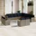 vidaXL Gartensofa-Set 13-tlg. grau Polyrattan