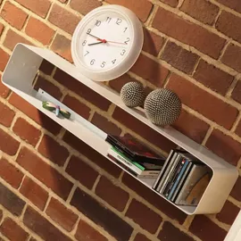 DESIGN DELIGHTS CD-Regal 80 x 14 x 15 cm Weiß