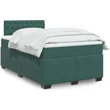 vidaXL Boxspringbett 140 x 200 cm Dunkelgrün