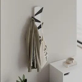 Decortie Garderobenhaken Alesta 10 x 75 x 4,5 cm Weiß