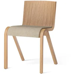 Audo - Ready Dining Chair, Sitzpolster, Eiche natur / Bouclé beige
